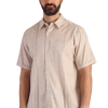 Camisa Tipo Guayabera Look Lino Con Alforzas Color Crudo Para Caballero